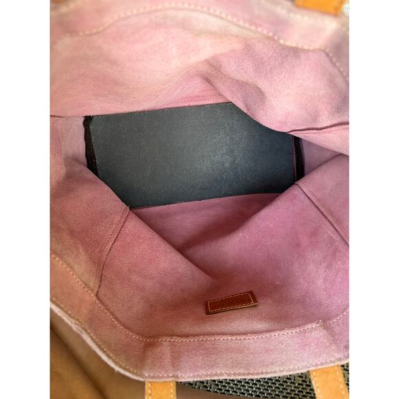 LOXWOOD Le Cabas Parisian Tote Bag Mauve Purple Tan Suede Handcrafted FRANCE - Picture 6 of 10